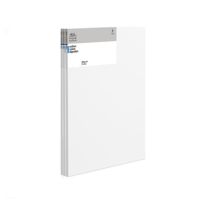 CM.30X40 - Set 3 Telai telati Winsor & Newton 100% cotone 350 gr/mq, spillatura sul retro, spessore normale