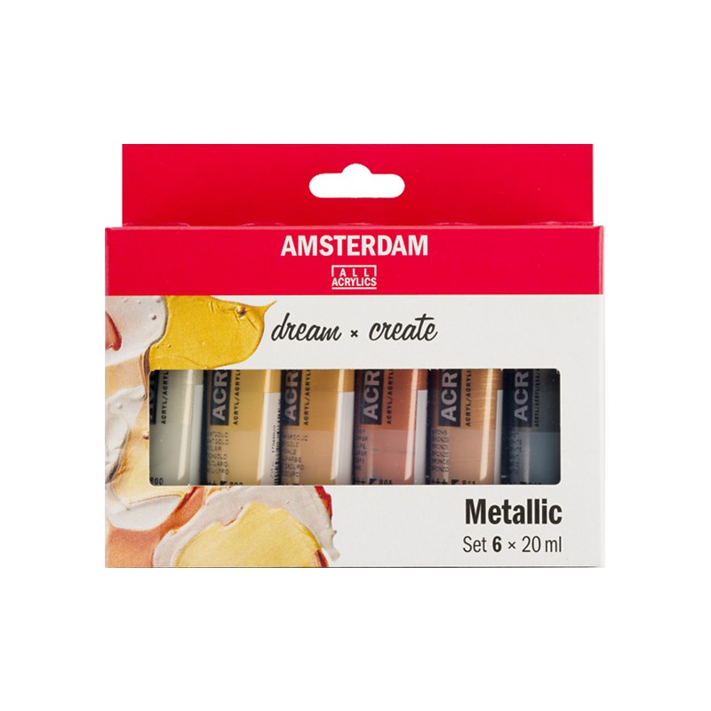 Talens Amsterdam Acrylic Set Metallici 6 tubi 20ml
