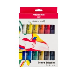 Talens Amsterdam Acrylic General Set 12 tubi 20ml