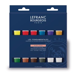 Lefranc Acrilico Fine Set Fundamentals 12 tubi da 20ml