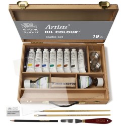 Winsor & Newton Olio Artists Cassetta in legno 8 tubi da 37ml