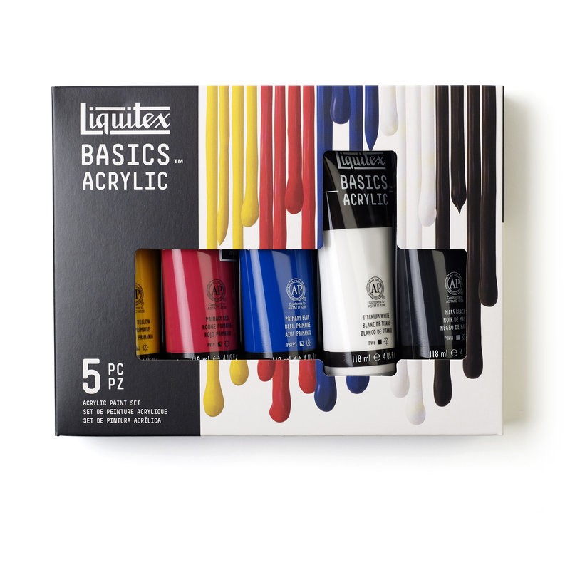 Liquitex Basics Acrylic Set Primari 5 tubi da 118ml