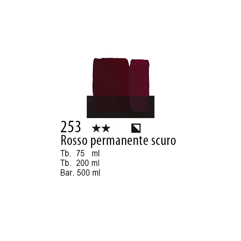 253 - Maimeri Acrilico Rosso permanente scuro