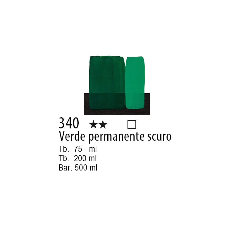 340 - Maimeri Acrilico Verde permanente scuro