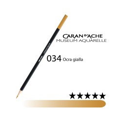 034 - Caran d'Ache matita acquerellabile Museum Ocra giallo