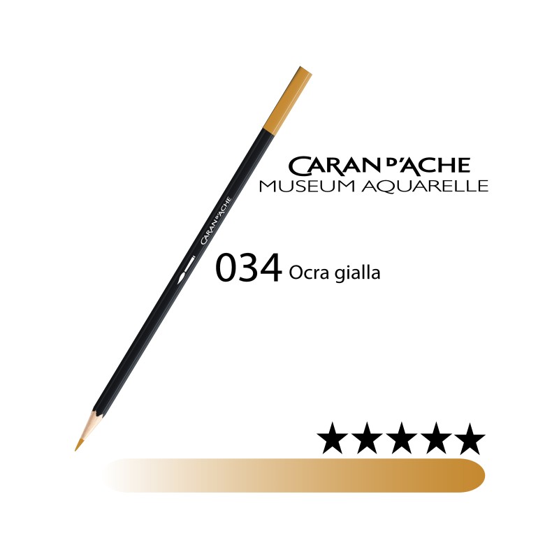 034 - Caran d'Ache matita acquerellabile Museum Ocra giallo