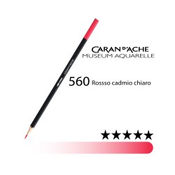 560 - Caran d'Ache matita acquerellabile Museum Rosso cadmio chiaro