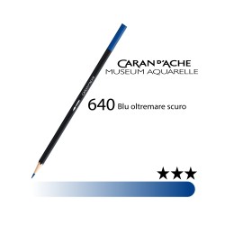 640 - Caran d'Ache matita acquerellabile Museum Blu oltremare scuro
