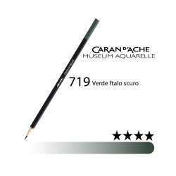 719 - Caran d'Ache matita acquerellabile Museum Verde ftalo scuro