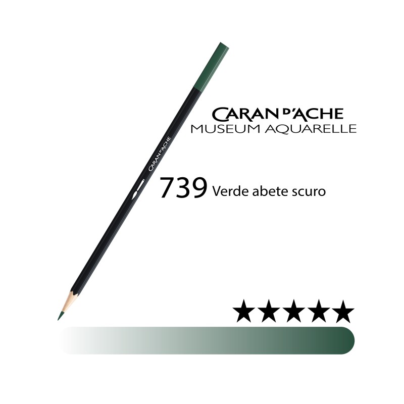 739 - Caran d'Ache matita acquerellabile Museum Verde abete scuro