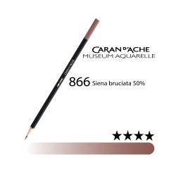 866 - Caran d'Ache matita acquerellabile Museum Siena bruciata 50%