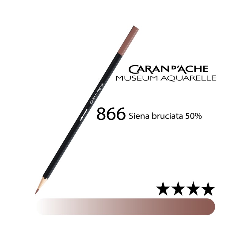 866 - Caran d'Ache matita acquerellabile Museum Siena bruciata 50%