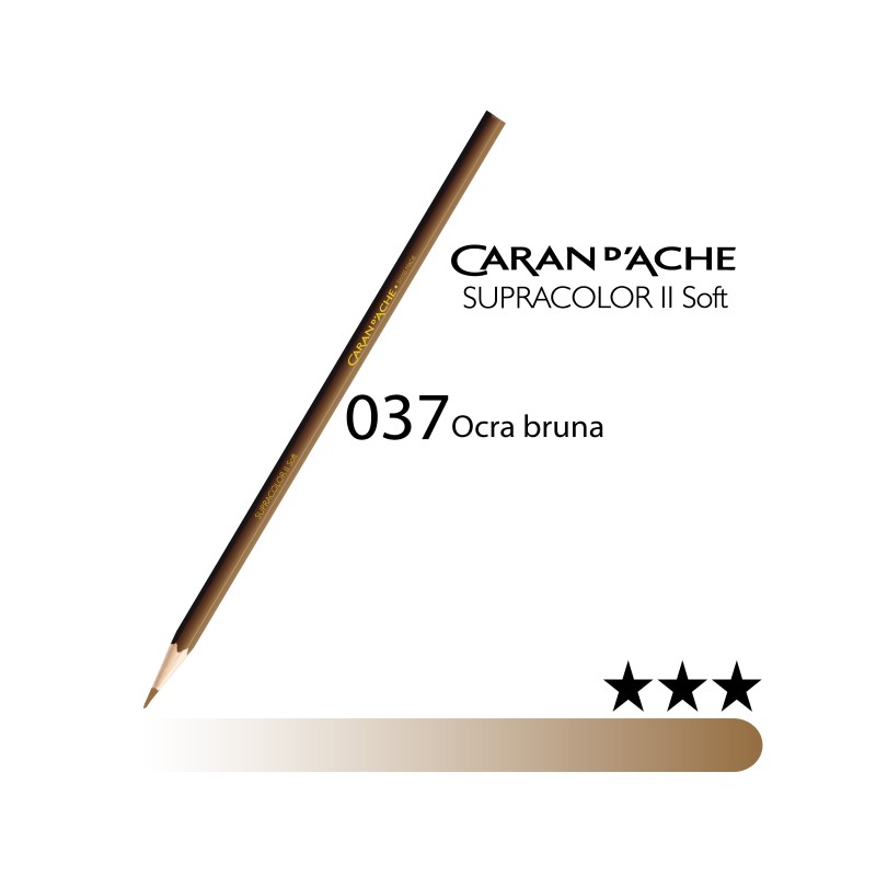 037 - Caran d'Ache matita acquerellabile Supracolor Ocra bruna