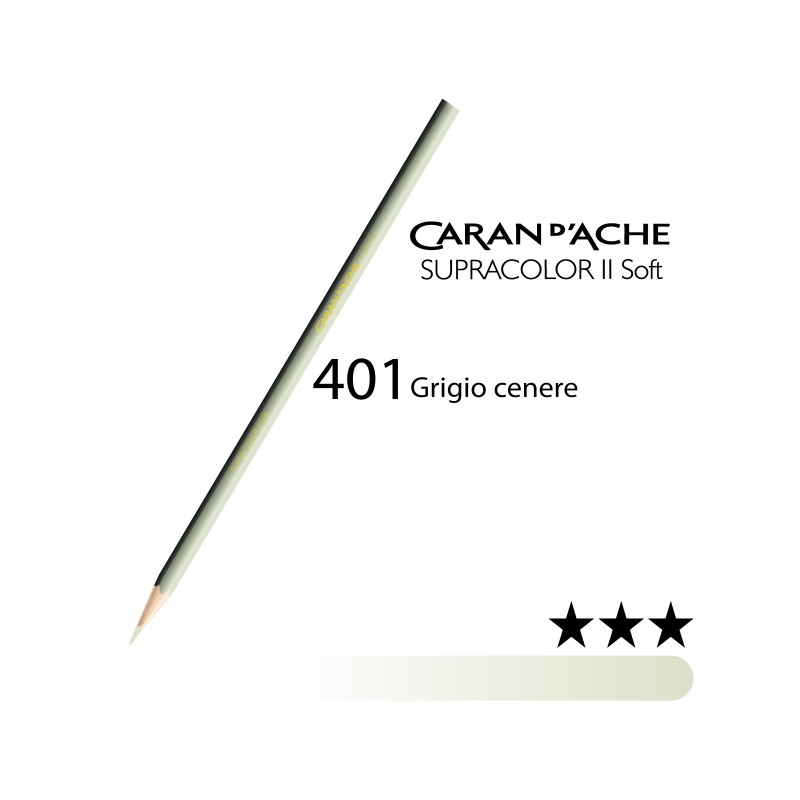 401 - Caran d'Ache matita acquerellabile Supracolor Grigio cenere