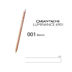 001 - Caran d'Ache matita colorata Luminance 6901 Bianco