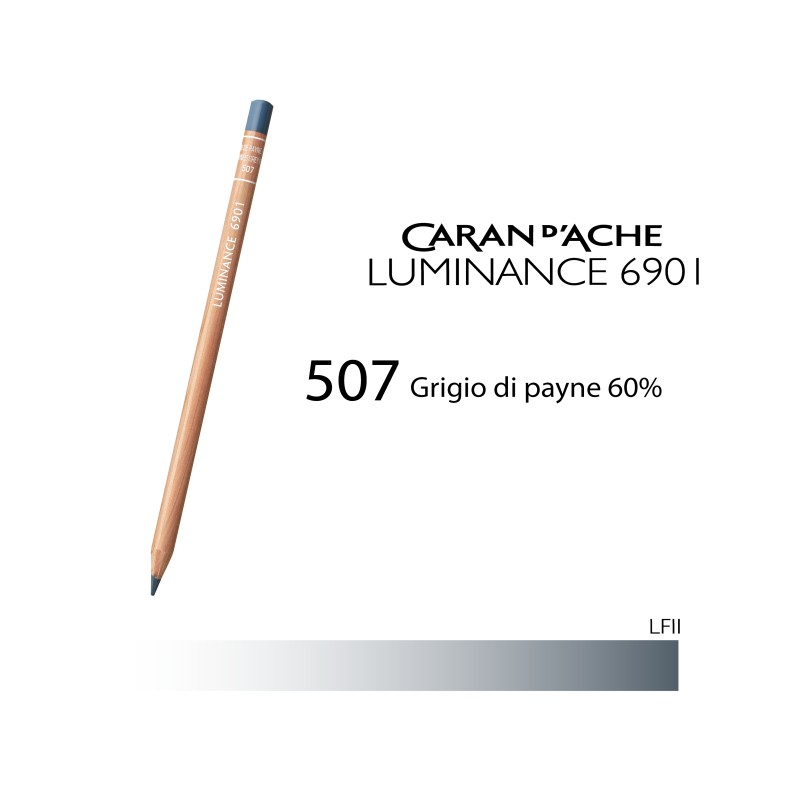 507 - Caran d'Ache matita colorata Luminance 6901 Grigio Payne 60%