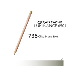 736 - Caran d'Ache matita colorata Luminance 6901 Oliva bruna 50%
