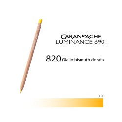 820 - Caran d'Ache matita colorata Luminance 6901 Giallo Bismuth dorato