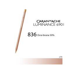 836 - Caran d'Ache matita colorata Luminance 6901 Ocra bruna 50%
