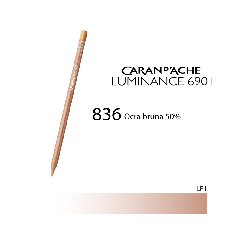 836 - Caran d'Ache matita colorata Luminance 6901 Ocra bruna 50%