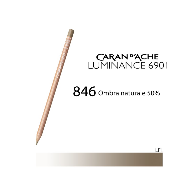 846 - Caran d'Ache matita colorata Luminance 6901 Ombra naturale 50%