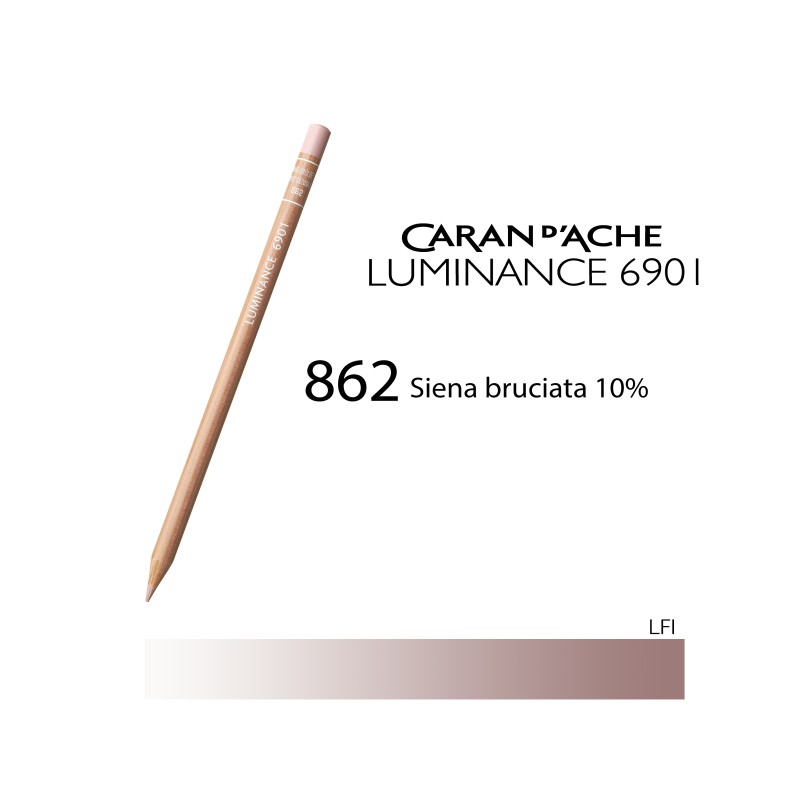 862 - Caran d'Ache matita colorata Luminance 6901 Siena bruciata 10%