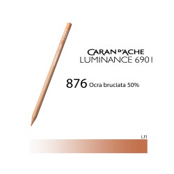 876 - Caran d'Ache matita colorata Luminance 6901 Ocra bruciata 50%