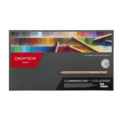 Caran d'Ache Luminance 76 matite colorate + 2 Full Blender scatola in cartone