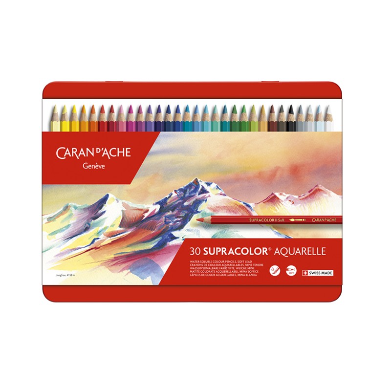 Caran d'Ache Supracolor Aquarelle 30 matite colorate acquerellabili scatola in metallo