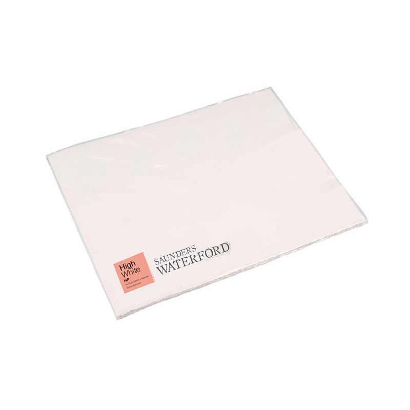 St Cuthberts Mill Saunders Waterford Extra Bianco, confezione da 10 fogli, cm 56x76, Grana Satinata, 300gr/Mq