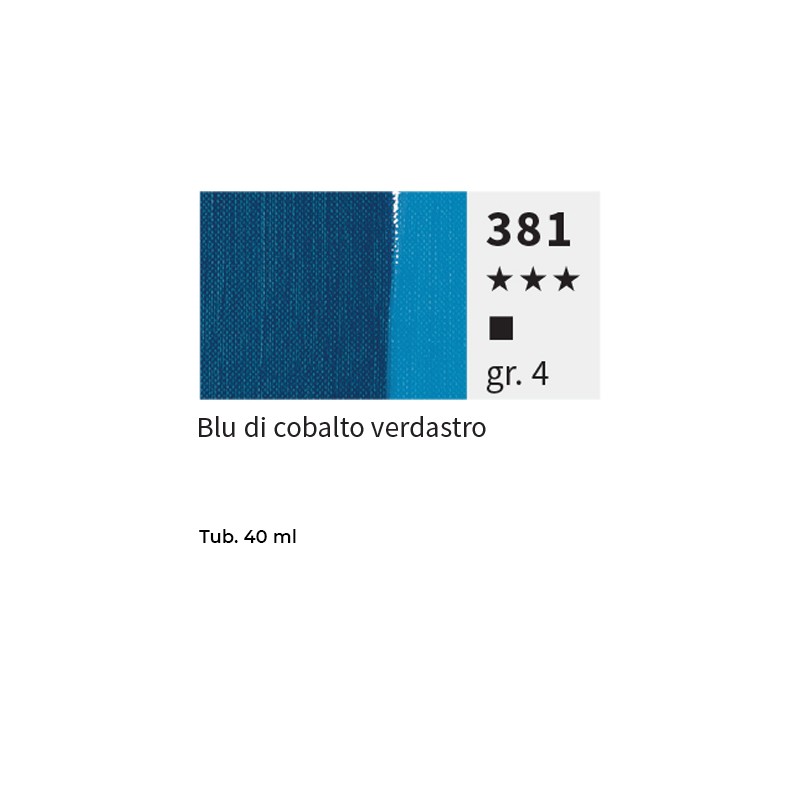 381 - Maimeri Olio Puro Blu Di Cobalto Verdastro