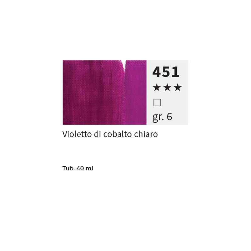 451 - Maimeri Olio Puro Violetto Di Cobalto Chiaro
