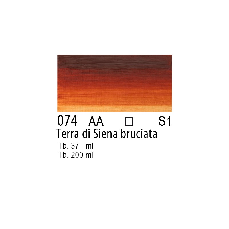 074 - Winsor & Newton Olio Winton Terra di Siena bruciata