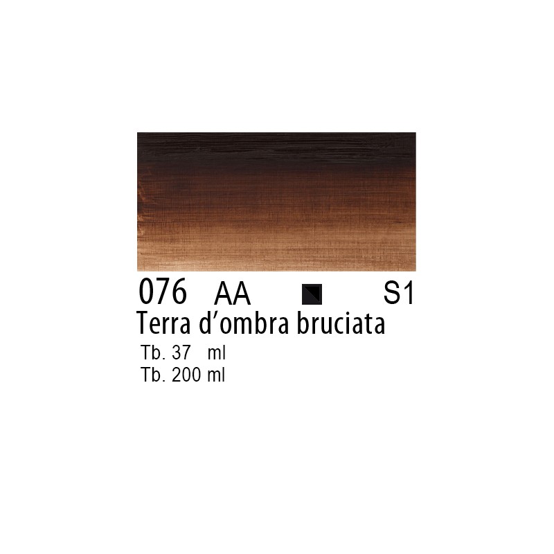 076 - Winsor & Newton Olio Winton Terra d'ombra bruciata