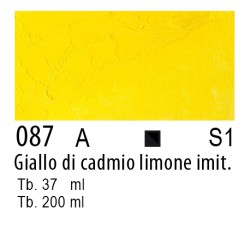 087 - Winsor & Newton Olio Winton Giallo di cadmio limone imitazione