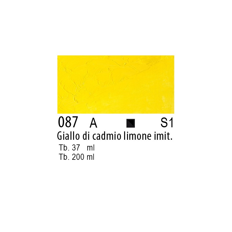 087 - Winsor & Newton Olio Winton Giallo di cadmio limone imitazione