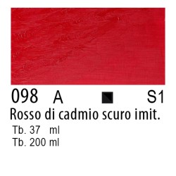 098 - Winsor & Newton Olio Winton Rosso di cadmio scuro imitazione