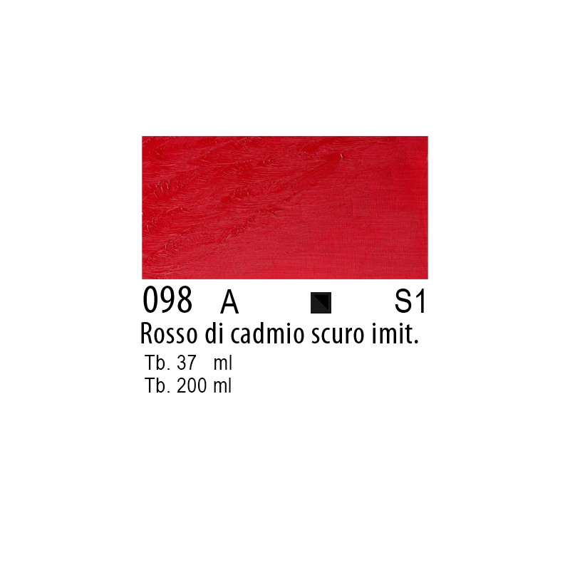 098 - Winsor & Newton Olio Winton Rosso di cadmio scuro imitazione