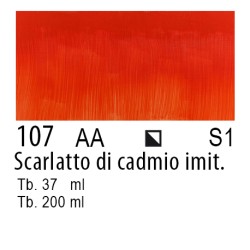 107 - Winsor & Newton Olio Winton Scarlatto di cadmio imit.