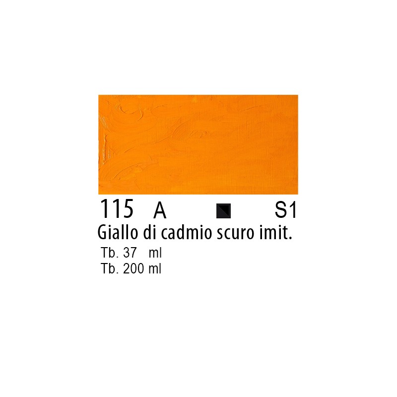115 - Winsor & Newton Olio Winton Giallo di cadmio scuro imitazione