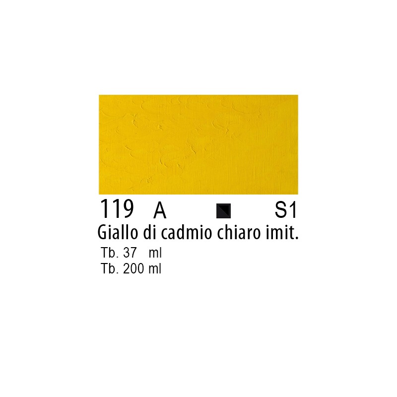 119 - Winsor & Newton Olio Winton Giallo di cadmio chiaro imitazione