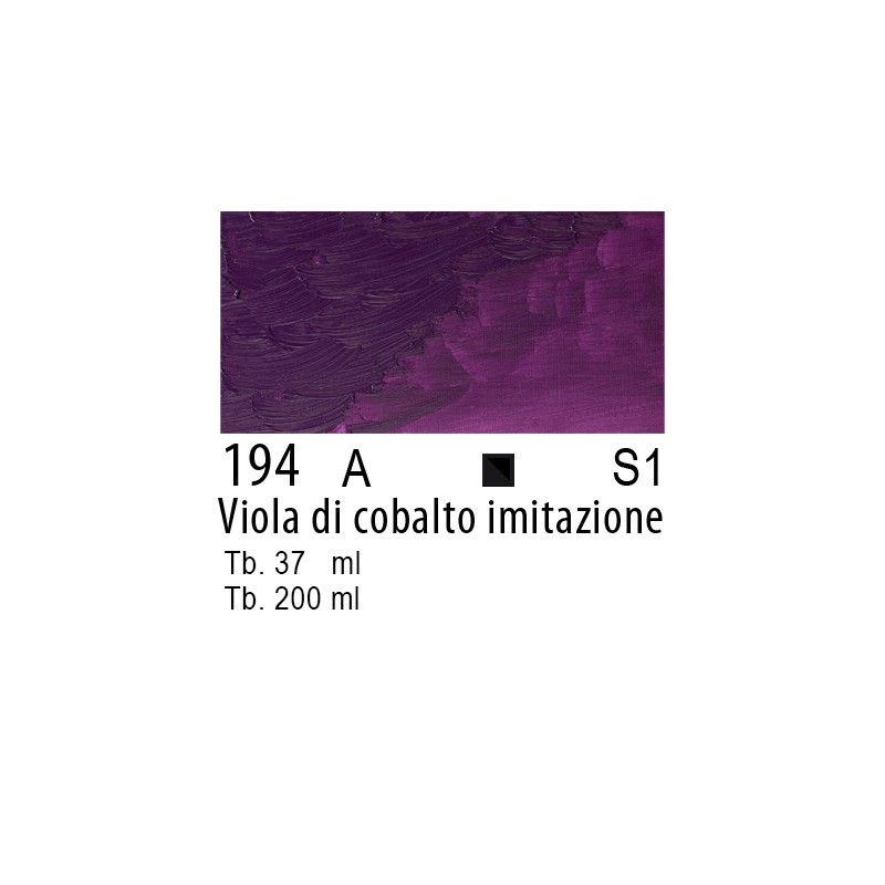 194 - Winton & Newton Olio Winton Viola di cobalto imitazione