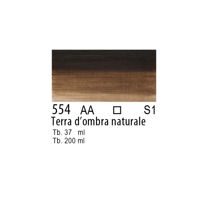 554 - Winsor & Newton Olio Winton Terra d'ombra naturale