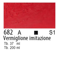 682 - Winsor & Newton Olio Winton Vermiglione imitazione