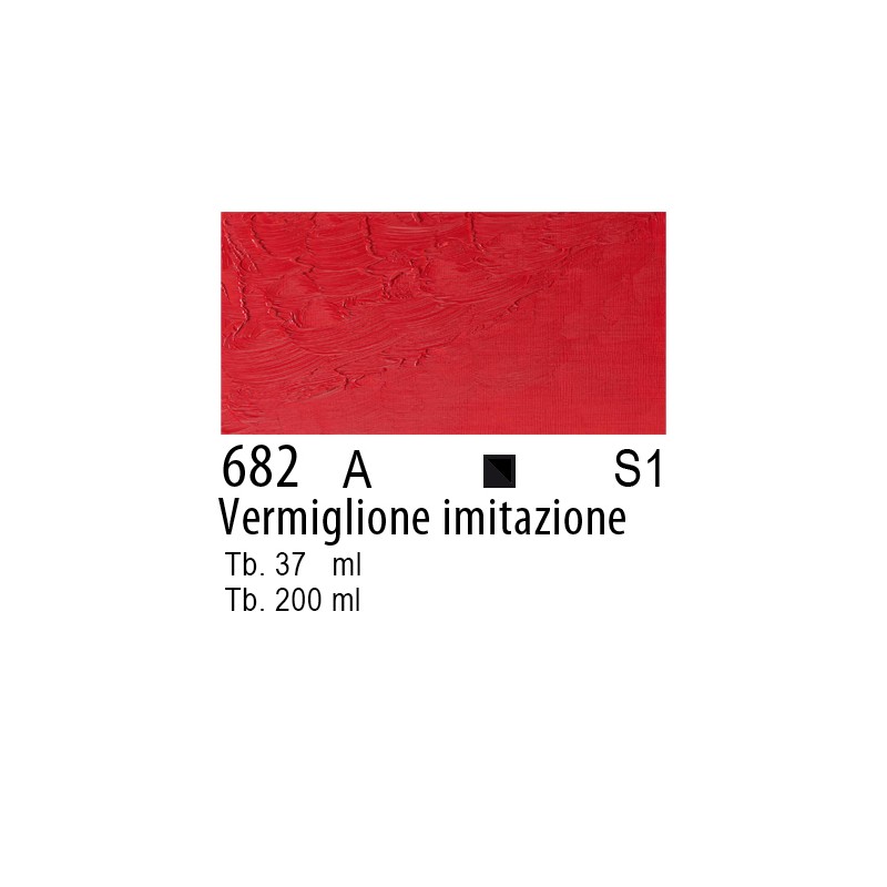 682 - Winsor & Newton Olio Winton Vermiglione imitazione
