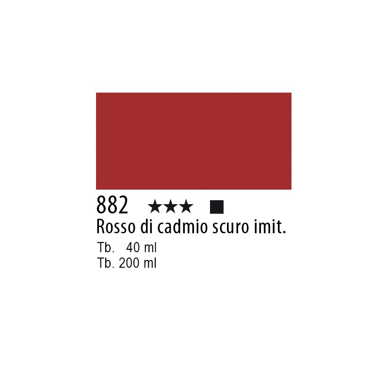 882 - Lefranc Olio Fine Rosso di cadmio scuro imitazione
