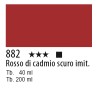 882 - Lefranc Olio Fine Rosso di cadmio scuro imitazione