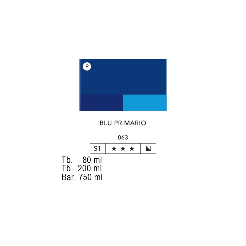 063 - Lefranc acrilico fine blu primario