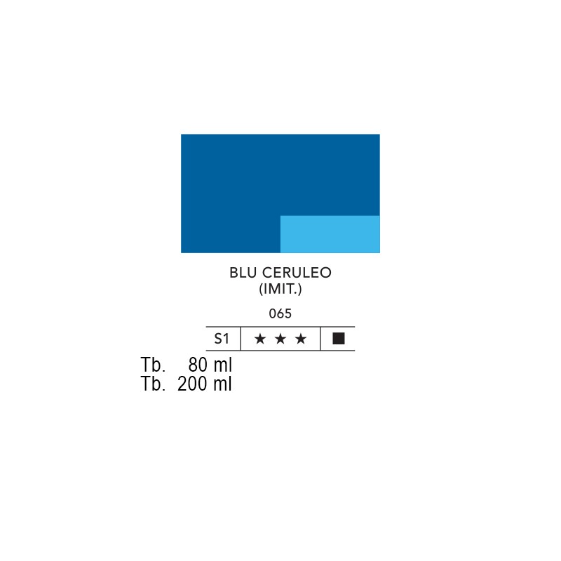 065 - Lefranc acrilico fine blu ceruleo (imit.)