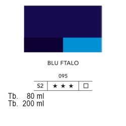 095 - Lefranc acrilico fine blu ftalo